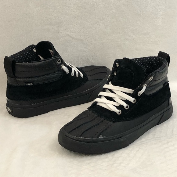 Vans Shoes | Vans Sk8 Black MTE Del Pato Mens 8.5 Womens 10 Duck Boots Sneaker Shoes 721454. | Color: Black | Size: 8.5 | Ryan55wills's Closet